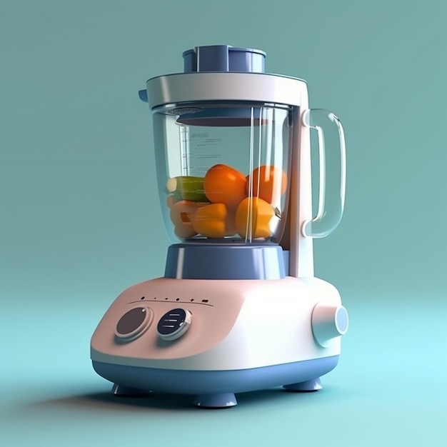 Blender cuisinier machine fond blanc généré par l'IA