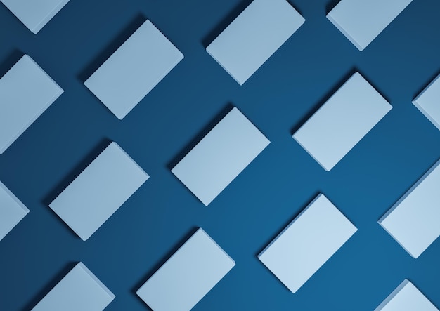 Bleu 3D minimal simple vue de dessus moderne fond d'affichage du produit motif de supports carrés répétitifs