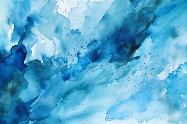 Bleu aquarelle abstraite de fond