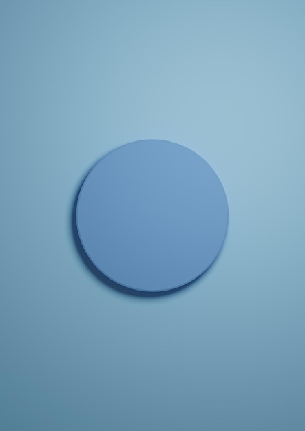 Bleu clair 3D simple produit minimal affichage fond vue de dessus plat poser cylindre cercle podium