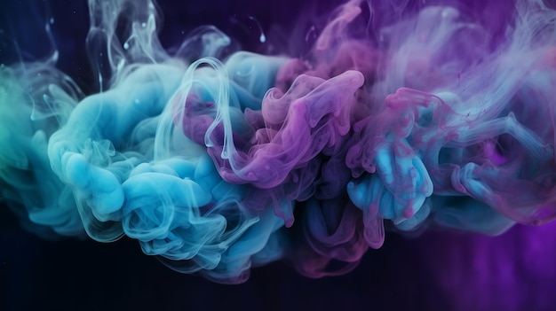 Bleu violet influençant la nébulosité nuage vague sol brisant l'artisanat fondation ressource créative générée par l'IA