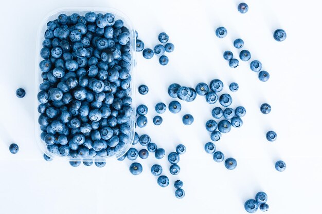 Bleuets isolés sur fond blanc. Idéal pour l'emballage