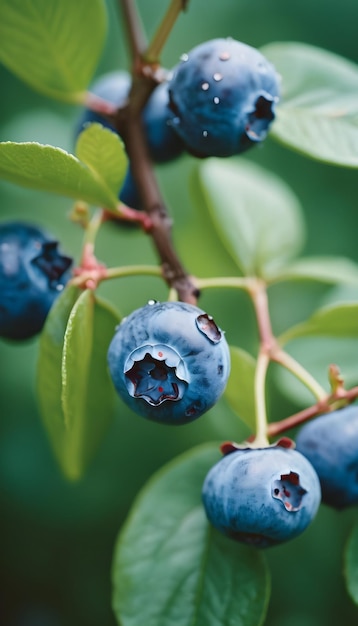 Photo les bleuets sucrés