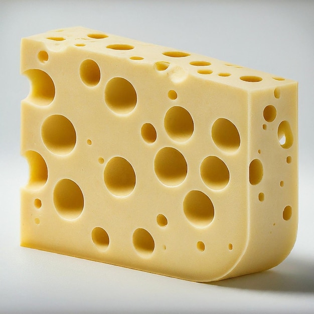 un bloc de fromage troué