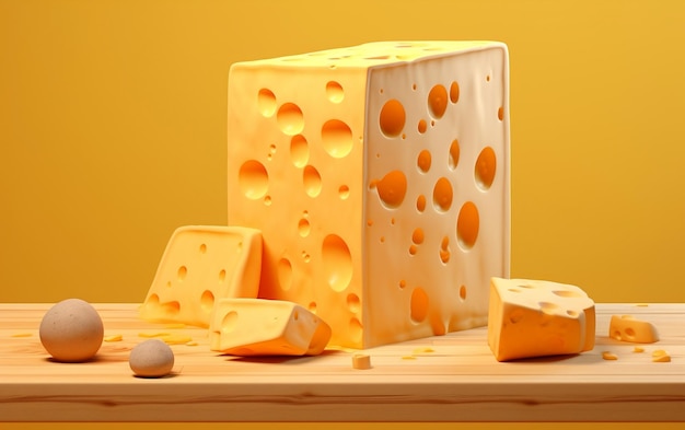Photo bloc de fromage