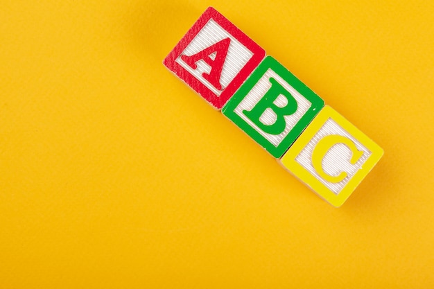 Blocs alphabet ABC se bouchent