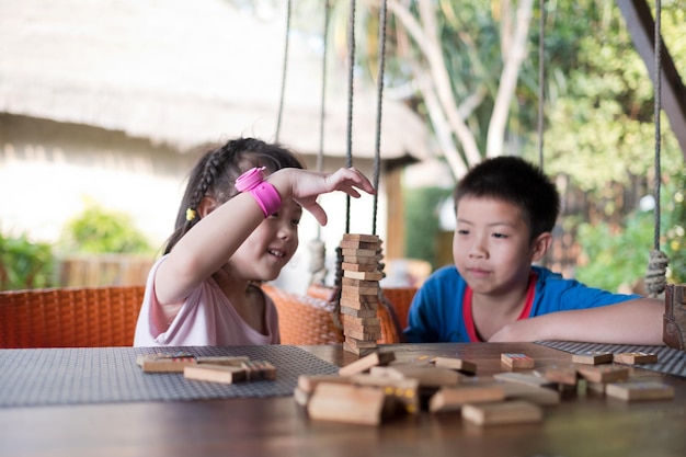 blocs de construction chinois asiatiques, activité pour enfant