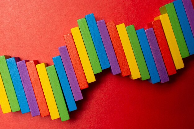 Blocs de dominos colorés effet xADomino