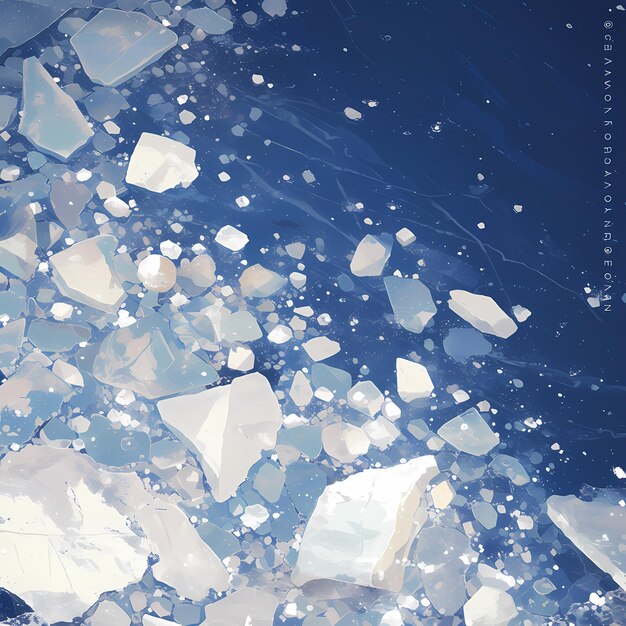 Des blocs de glace spectaculaires en mouvement