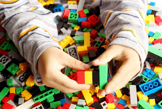 Blocs de jouets en plastique pour enfants