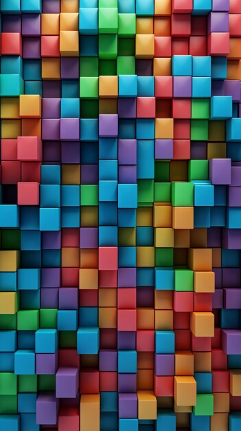 Des blocs de plastique multicolores à haute résolution