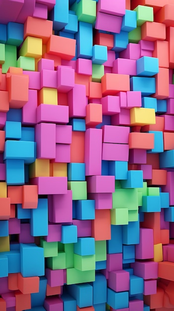 Des blocs de plastique multicolores à haute résolution