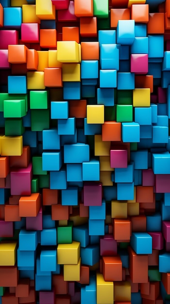 Des blocs de plastique multicolores à haute résolution