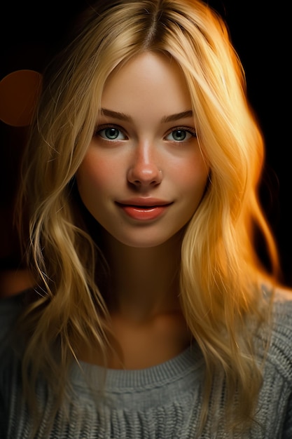 Une blonde géniale, une fille sournoise, supérieure, avec des yeux bleus, des taches de rousseur et un sourire arrogant et moqueur.