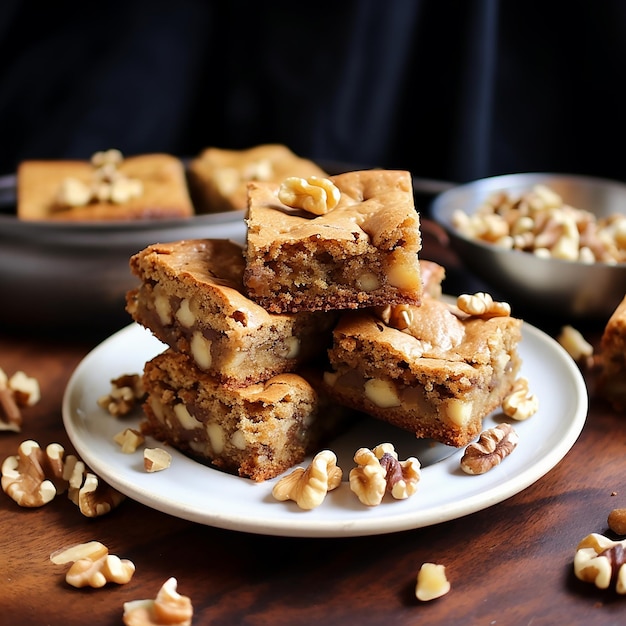 Blondies à l'érable et aux noix