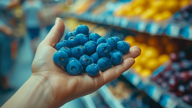 Blueberry Bonanza à la main dans le magasin Blur
