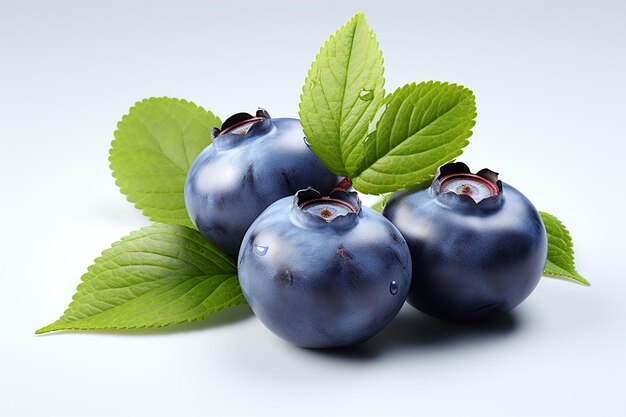 Photo blueberry frais sur fond transparent rendu en 3d