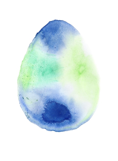 Bluegreenblue Collection d'illustrations d'oeufs d'oiseaux aquarelle dessinés à la main éléments de Pâques isolés sur la texture du papier Oeuf de couleur de l'eau pour le printemps de vacances ou l'aquarelle