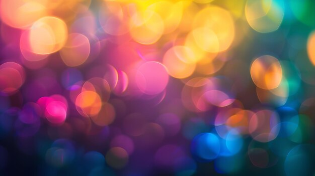Blur ton sombre lumière multicolore défocalisé fond flou IA générative