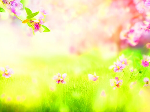 Photo blurred realistic spring background free image download