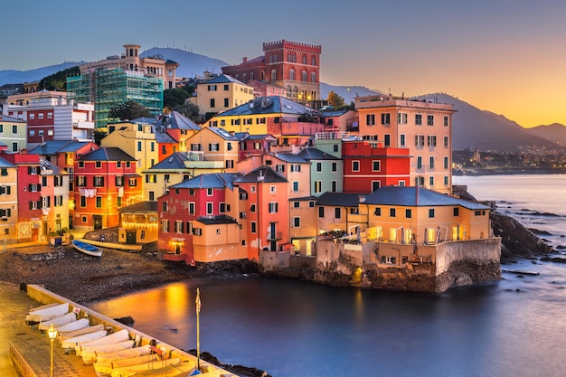 Boccadasse Gênes Italie à l'aube