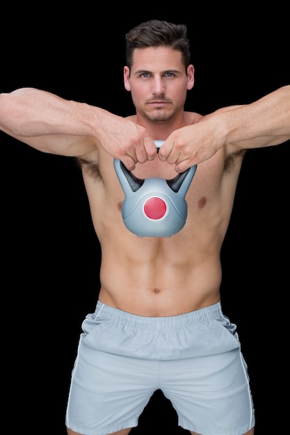 Bodybuilder ciblé balancer kettlebell