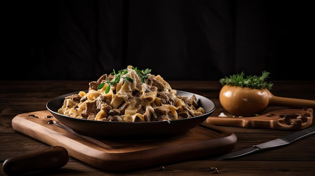 Boeuf allemand stroganoff générative ai