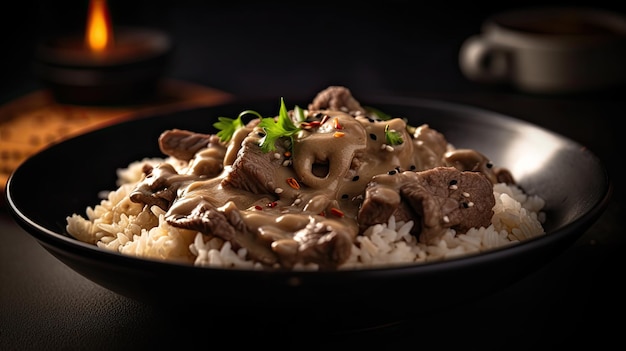 Boeuf allemand stroganoff générative ai