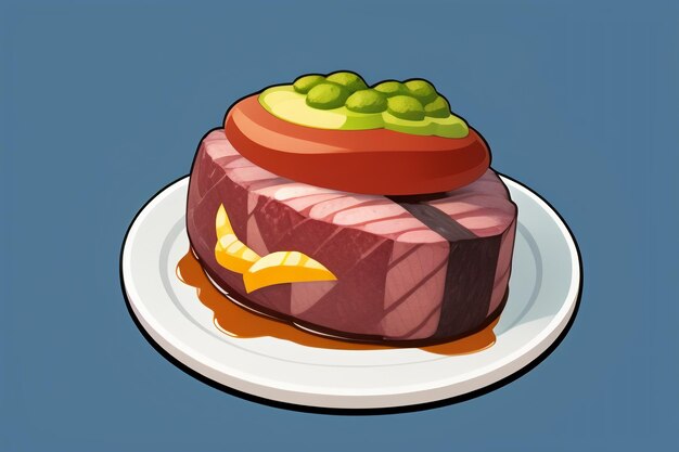 Photo boeuf cuisine occidentale ui icône jeu prop conception gourmet steak style 3d c4d dessin animé élément de rendu