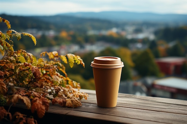 Boire du café en plein air en harmonie avec l'environnement naturel