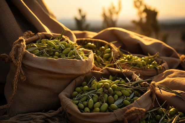 Bois rustique d'olives fraîches