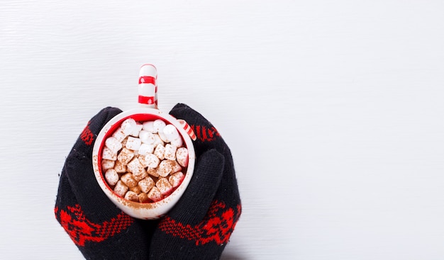 Boisson au chocolat chaud de Noël