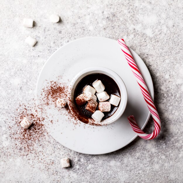 Boisson au chocolat chaud de Noël