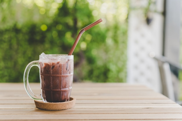 boisson au chocolat glacé