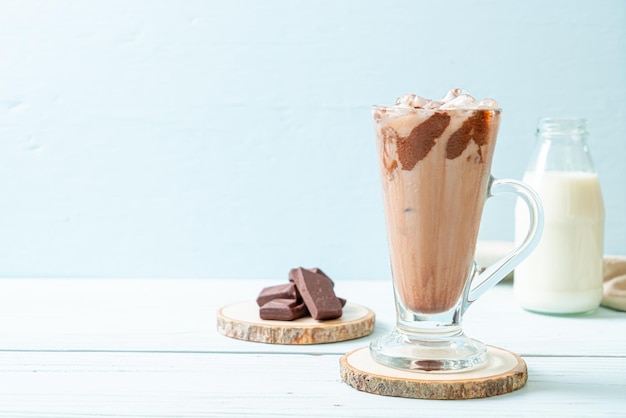 Boisson au lait glacé au chocolat