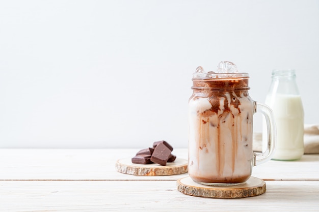 Boisson au lait glacé au chocolat