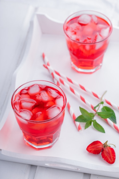 Boisson aux fraises L&#39;été pour les fêtes