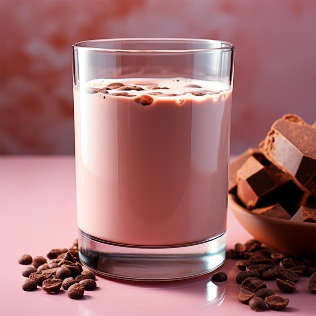 Photo boisson de cacao chaud festive avec du chocolat image générée par l'ia