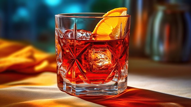 Boisson cocktail Negroni Generative Ai