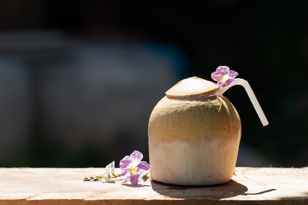 Boisson fraîche à base d&#39;eau de coco douce de produit biologique pour boisson d&#39;été