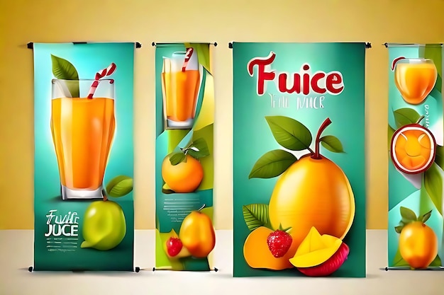 Photo une boisson de jus incroyable avec différents fruits et légumes frais smoothies de fond