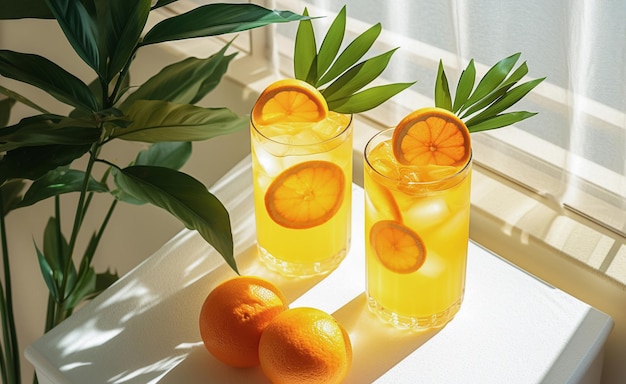 Boisson à la limonade rafraîchissante d'été Image générative Ai