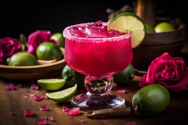 Boisson mexicaine Margarita aux figues de Barbarie