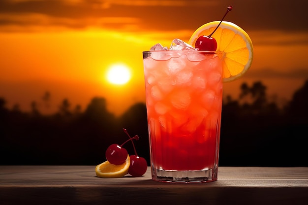 Boisson mexicaine Tequila Sunrise