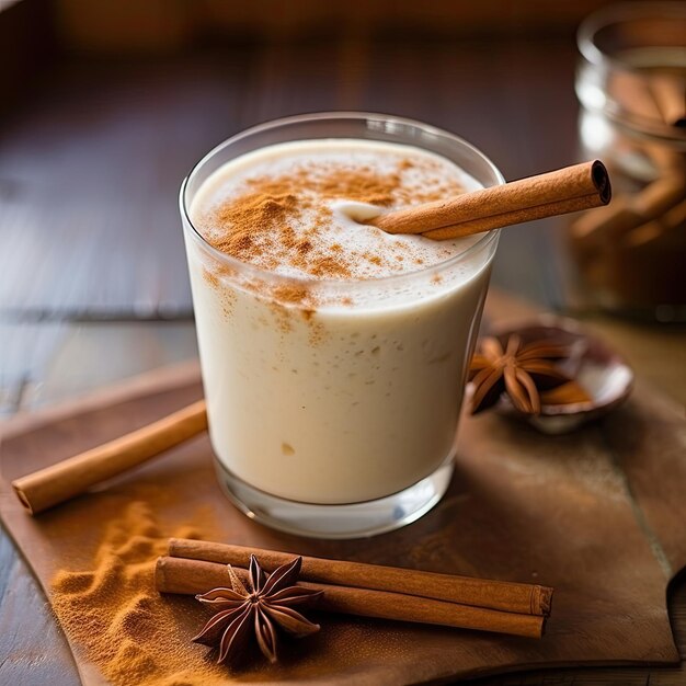 Boisson rafraîchissante à l'eau Horchata à base de riz, de cannelle et de sucre