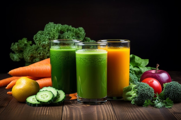 Photo boisson saine à base de jus de légumes