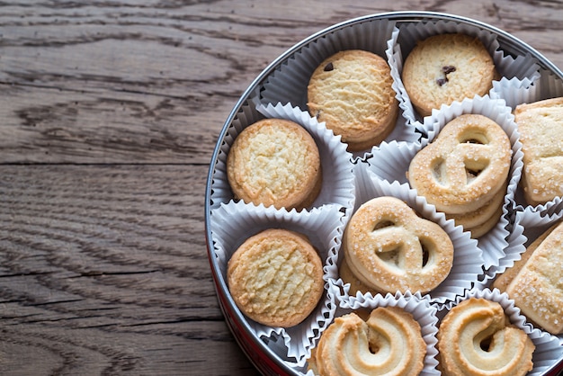 Boîte de biscuits au beurre