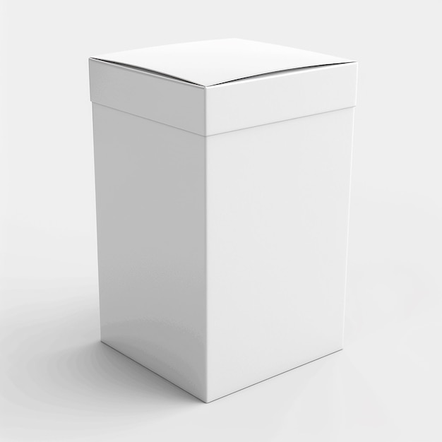 une boîte blanche avec une boite blanche sur le côté qui dit la boîte Blanche