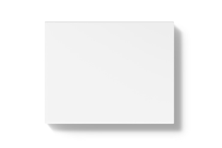 Photo une boîte blanche avec une ombre sur le mur