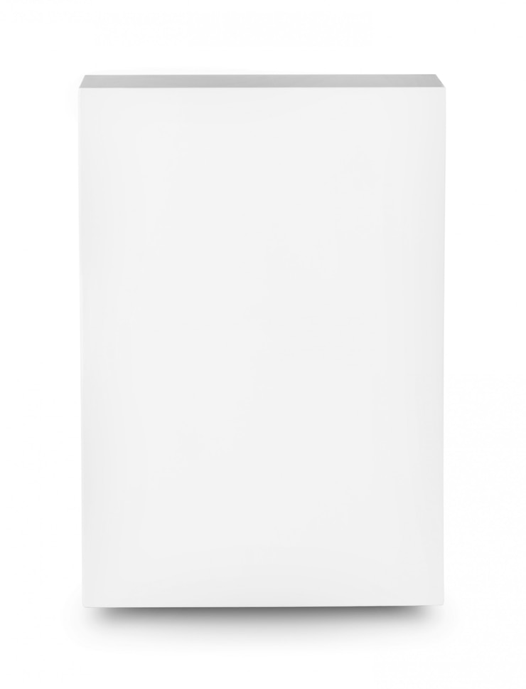 Photo boîte blanche tirée de face